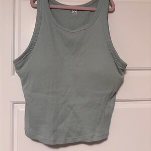 Uniqlo Women's Ribbed Tank Top - Soft Green